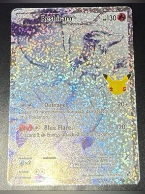 Reshiram 113/114 Set 25th Celebrations Anniversary deck 2021 stamped released
